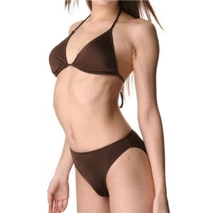 三角ビキニ水着 ブラウン 9号Mサイズ