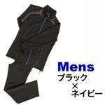 30UPシェイプスーツCUBE　ブラック×ネイビー男性用 3Lサイズ