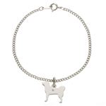 ダイヤ付シルバー犬猫ブレスレット 犬