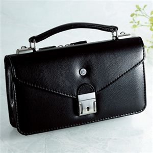 【日本製】家紋付 礼装多機能バッグ （小） 鍵付◆松皮菱 backs-68