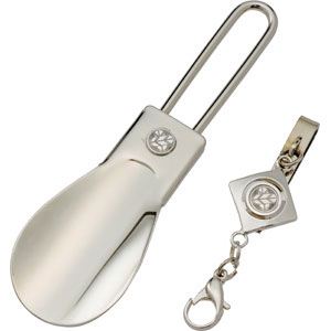 【日本製】法事用家紋入靴止め＆靴べらセット 巾着袋付◆抱き稲 kutuberaset-60