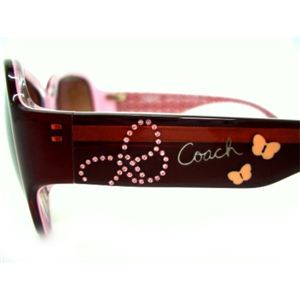 Coach(コーチ) サングラス S781A-BURGUNDY ブラウングラデーション×バタフライラインストーン 【2011年新作モデル】