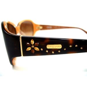 Coach(コーチ) サングラス S782A-TORTOISE スモーク系ブラウングラデーション×フラワーラインストーン 【2011年新作モデル】