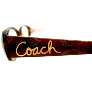 Coach(コーチ) メガネフレーム 718AF-AMBER HORN ブラウンマーブル×ロゴ