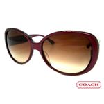 COACH(コーチ) サングラス S777A-BURGUNDY ブラウングラデーション×メタリック系ワインレッド