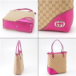 GUCCI GGロゴ縦トート 182492 メタリックピンク