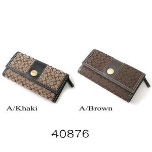 COACH　長財布　エルゴ 40876 カーキ/BKHBK