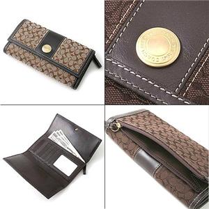 COACH　長財布　エルゴ 40876 カーキ/BKHBK