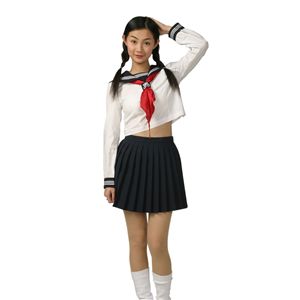 長袖セーラー　白　L