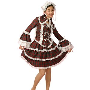 スワンドレス（チュールメイド）赤チェック　MML