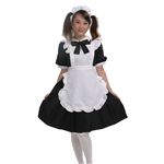 プリーツメイド服　黒　M