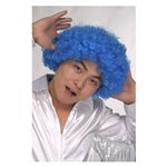 変装アフロヘアー　ブルー