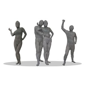 透明人間　豹柄　グレー　L