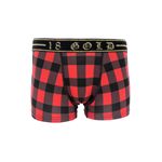 ボクサーパンツ ブロックチェック レッド Lサイズ 2枚セット