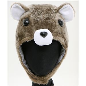 【在庫処分特価品】どうぶつヘッド・くま（ブラウン）