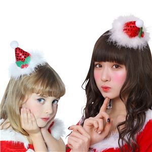 【クリスマスコスプレ 衣装】キラキラサンタ帽ヘアピン