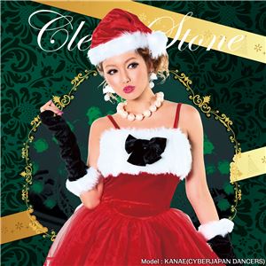 【クリスマスコスプレ 衣装】ベロアリボンサンタ