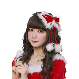 【クリスマスコスプレ 衣装】クリスタルリボンピンレッド
