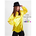 【キッズダンスウェア】Step by Teens Ever サテンシャツ イエロー 150サイズ （子供用）
