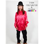 【キッズダンスウェア】Step by Teens Ever サテンシャツ ショッキングピンク 150サイズ （子供用）