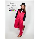 【キッズダンスウェア】Step by Teens Ever ベスト ショッキングピンク 130サイズ （子供用）