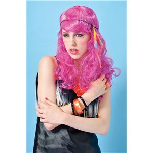 【コスプレ】セレブパーティ第4弾 カーリーロング（ローズピンク）