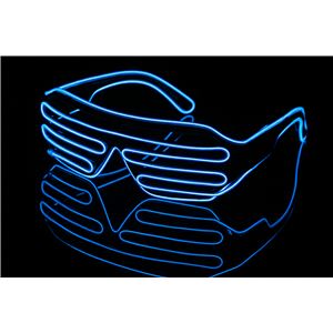 ELEX（エレクトリック イーエックス）光るブラインドサングラス 青