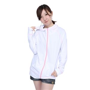 ベーシック ラッシュガード 白×ピンク M
