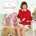 【クリスマスコスプレ 衣装】 Sweet Soft ポンポンパーカーサンタ
