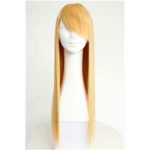 【コスプレ】 【耐熱ウィッグ】 耐熱アニメWIG ストレートロング ゴールド