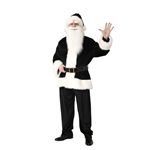 【クリスマスコスプレ】GOGOブラックサンタさんセット（帽子 眉毛 ヒゲ 上着 パンツ ベルト）メンズ