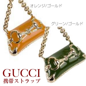 GUCCI(グッチ) 携帯ストラップ 138248 J160S 8571(オレンジ/ゴールド)