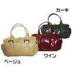 型押しクロコトート 11019-74 カーキ