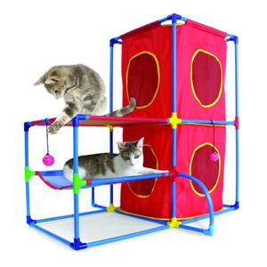 スポーツペット・猫(キャット)タワー キャットランド (キャット)プレイセンター/赤