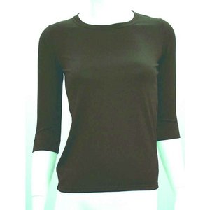 ナノミックス　　「Uネック7分袖Ｔシャツ（女性用）／Lサイズ」【ブラウン】画像１