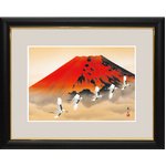 富士図額絵　『赤富士飛翔』　【中】
