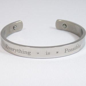 チタンダイヤモンド入りゲルマバングル 大「Everything is Possible」