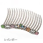 夜会巻きクリスタルコーム（Ｍサイズ） k01290／レインボー