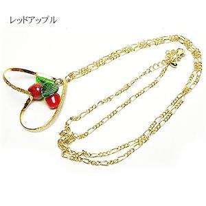 アップル ハート ゴールドペンダントk01430/RED