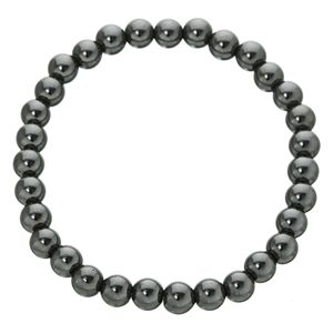 天然石6mm ジュエルブレス ヘマタイト