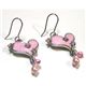 エナメルハートピアス ピンク