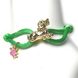 Disney Couture（ディズニークチュール） シルクコードブレスレット バンビ・グリーン kjb32