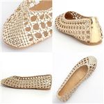 セレクトショップ別注モデル!メッシュフラットパンプス レッド L