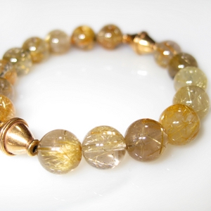 超希少!最高級ルチルクォーツAAAA+10mmブレスレット