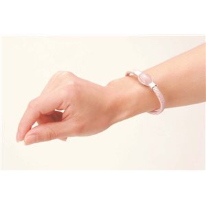 静電気スリーパワーブレスレット ローズクォーツ(ピンク) M