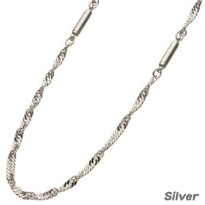 スクリュタイプ磁器ネックレス シルバー