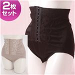 ウエストニッパー付ショートガードル2枚セット（ブラック＆ベージュ） サイズ90