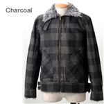 WOOLRICH �`�F�b�N�v�����g B-3 �W���P�b�g 2W5-8103 �`���R�[�� XL