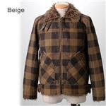 WOOLRICH �`�F�b�N�v�����g B-3 �W���P�b�g 2W5-8103 �x�[�W�� M