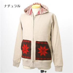 WOOLRICH　ニット雪柄ポケット ジップパーカー　2W7-8062 ナチュラル XL